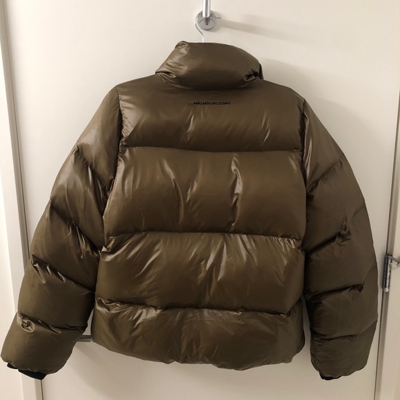 Man Stylistic Olive Extra Puffer Jacket M - Picture 2 of 5